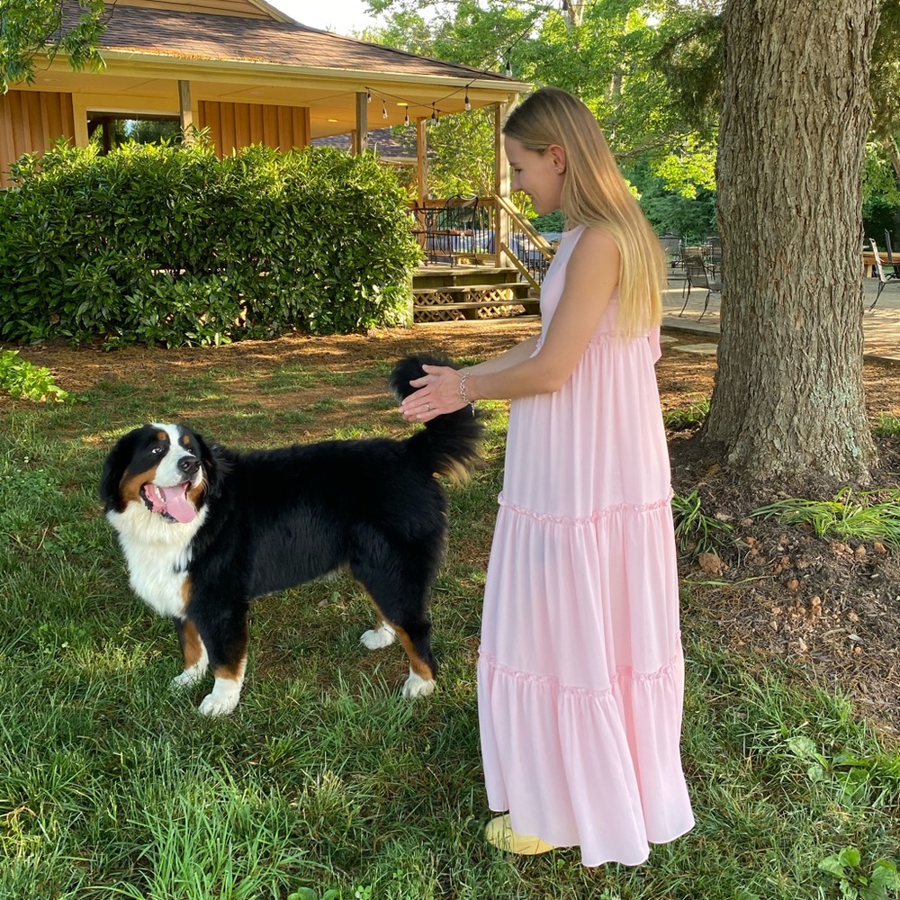 Beautiful maxi dress in light pink color